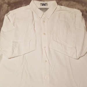 Men's long sleeve white button down shirt